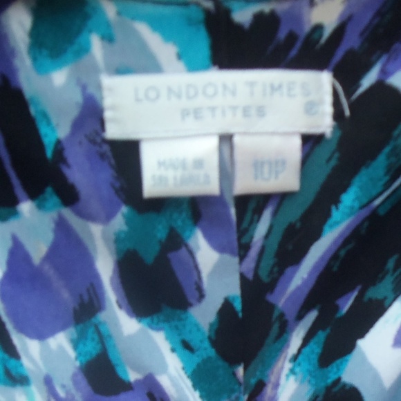 London Times 10 Petite dress wrap style - Picture 5 of 5